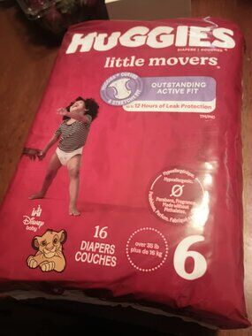 Huggies Little Movers Size 6 Diapers 16 Count
